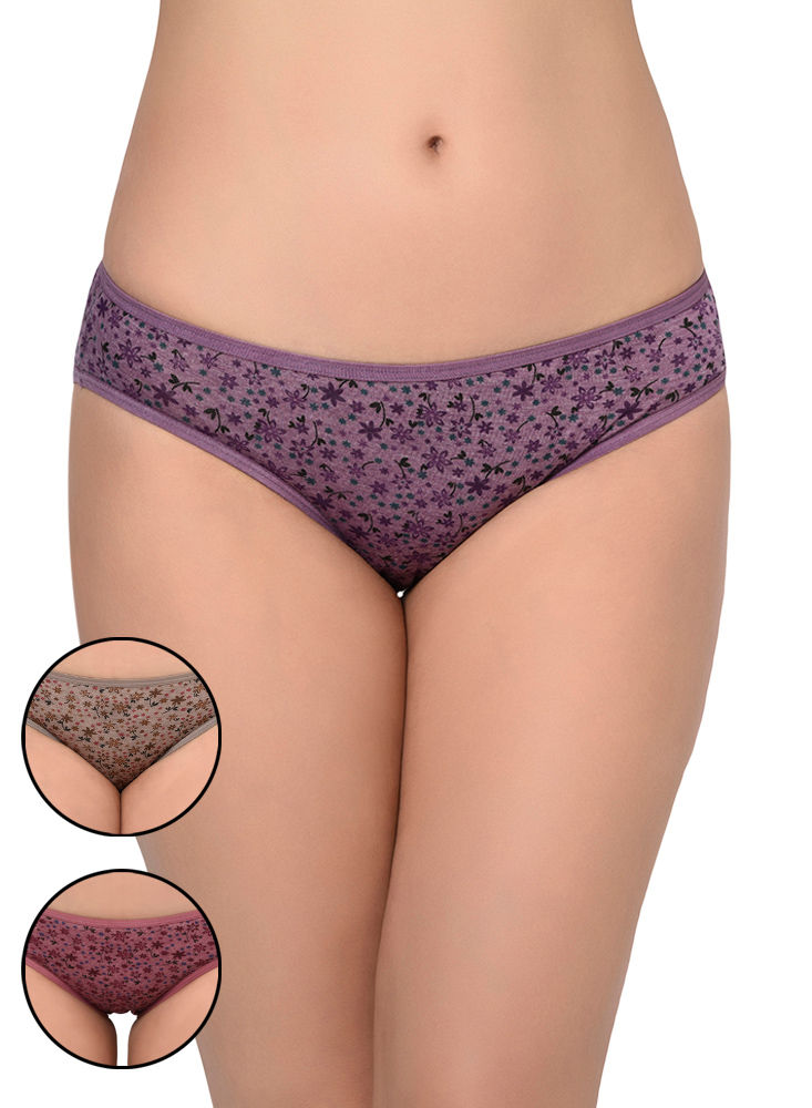 BODYCARE Pack of 3 High Cut Panty in Assorted Colors-7500