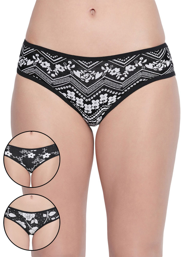 BODYCARE Pack of 3 Premium Printed Hipster Briefs in Assorted Color-8005