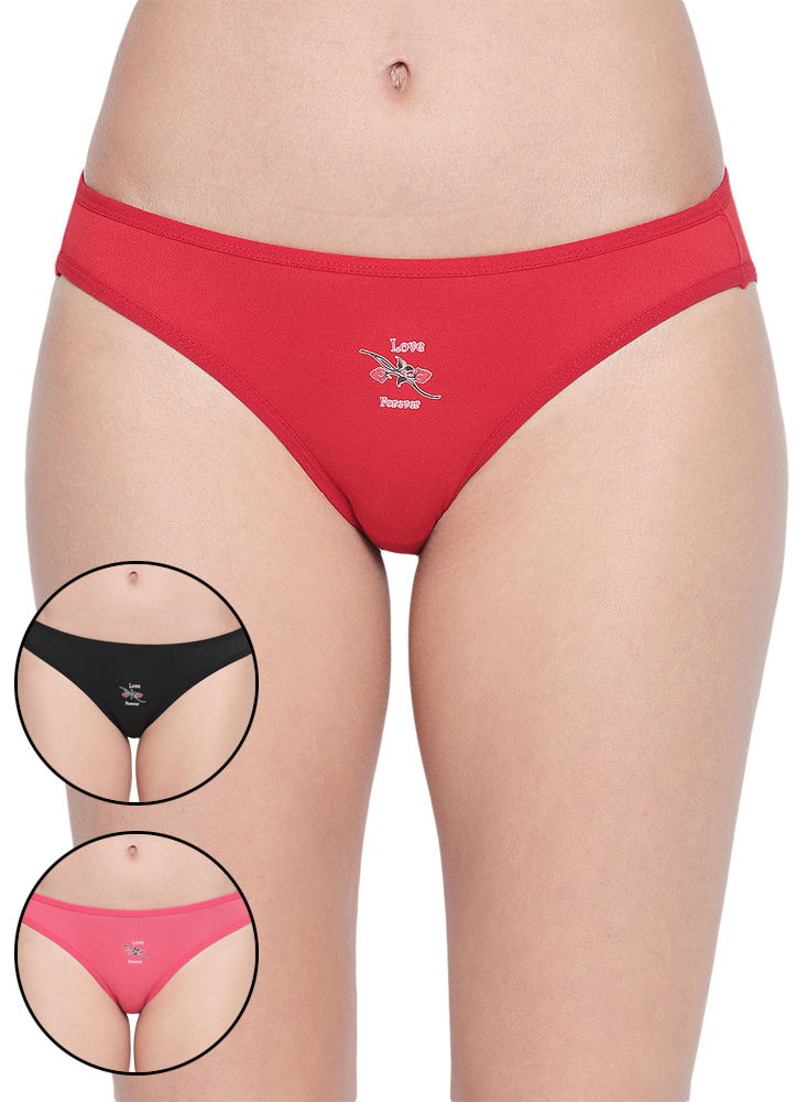 Pack Of 3 Bodycare Cotton Bikini Style Panty In Assorted Colors