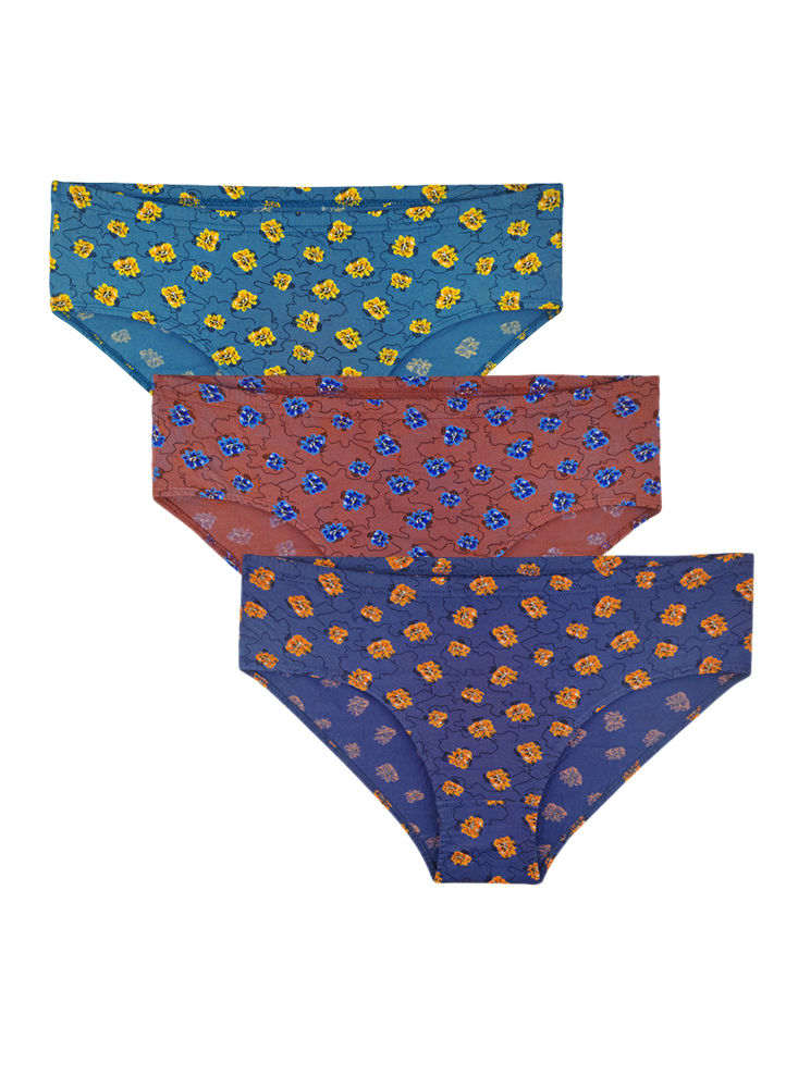 Bodycare Pack Of 3 Printed Panty In Assorted Colors-8584b-3pcs, 8584b-3pcs