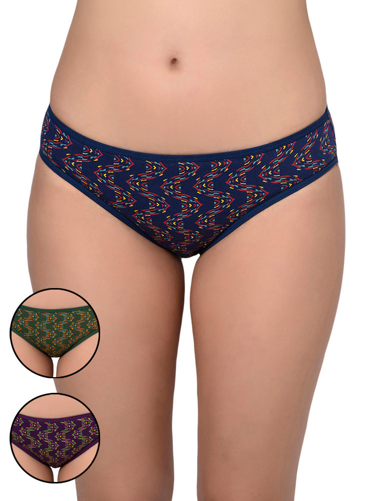 BODYCARE Pack of 3 printed Panty in Assorted Colors-8533B-3PCS