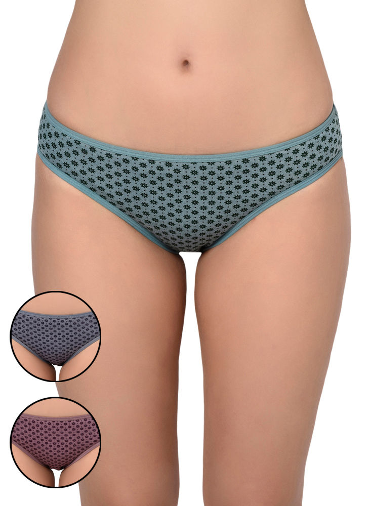 Bodycare Pack Of 3 Hipster Panty In Assorted Print-8552b