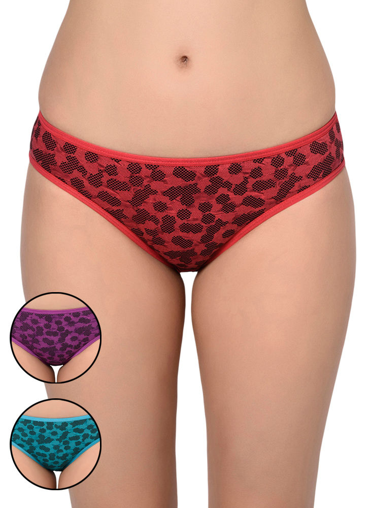 BODYCARE Pack of 3 Printed Panty in Assorted Colors-8557B-3PCS