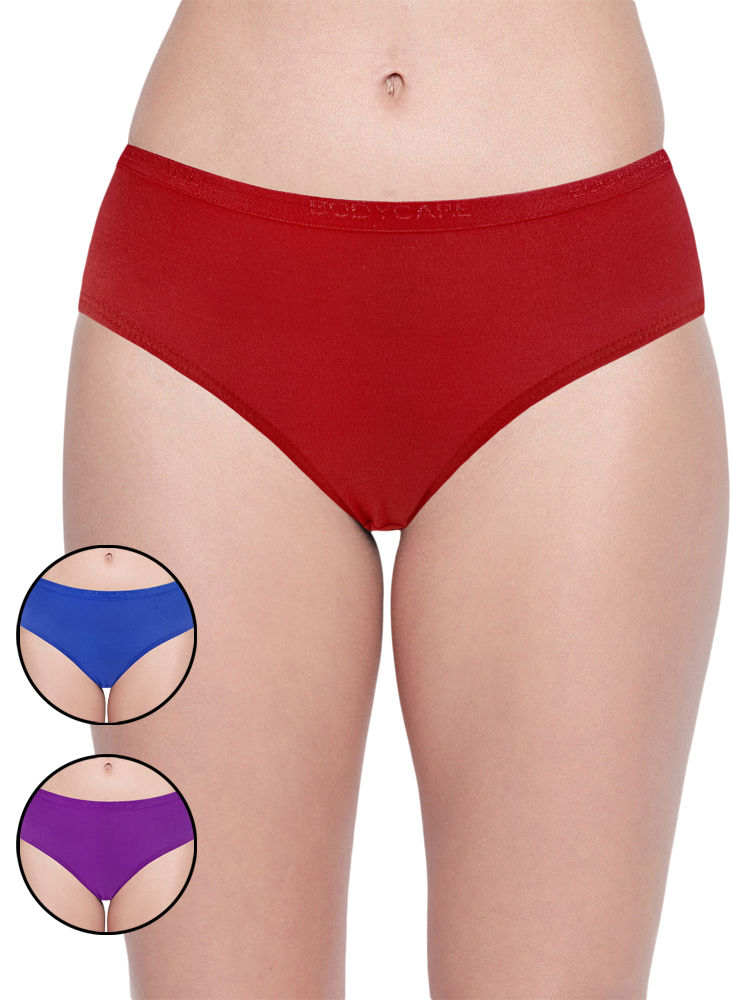 Bodycare Women Spun Poly 3PCS Panty Pack in Assorted Colors 87D