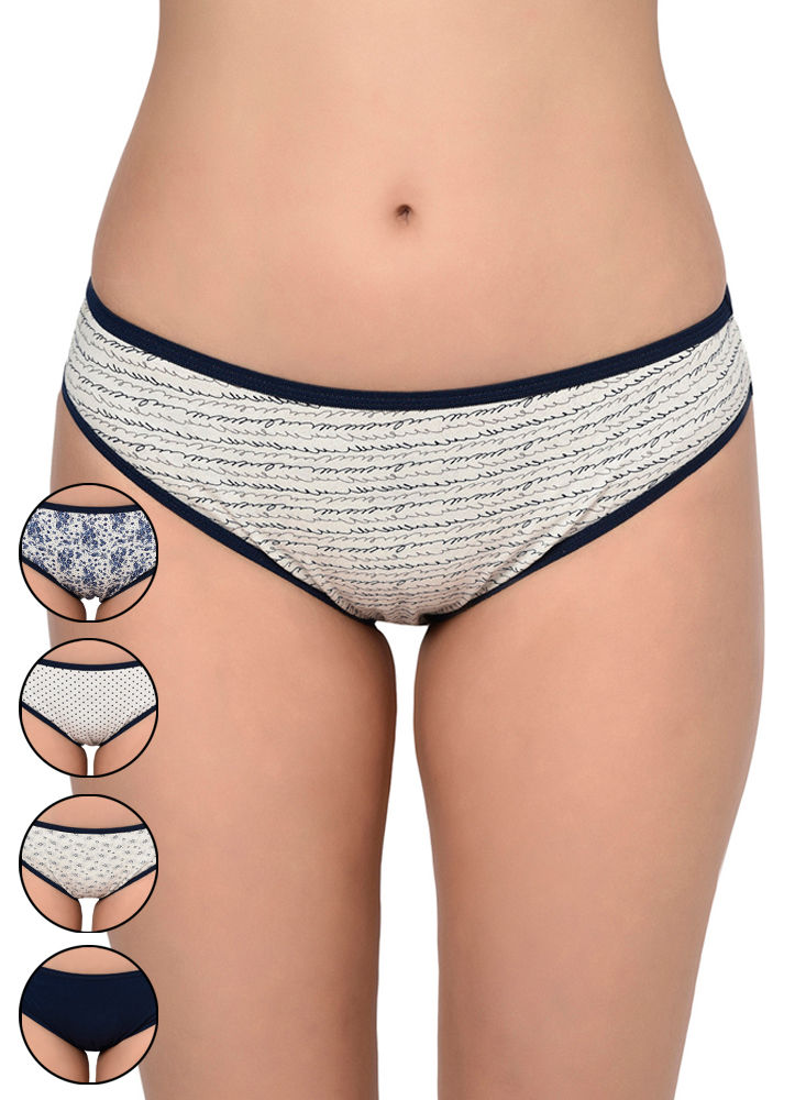 Bodycare Pack Of 3 Assorted Cotton Solid Hipster Briefs-2930d