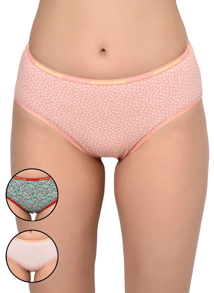 Bodycare Pack Of 3 Printed Panty In Assorted Colors-8549b-3pcs
