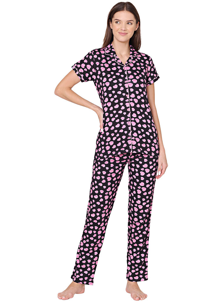 Bodycare Womens Combed Cotton Printed Tshirt & Capri Set-BSCS16008