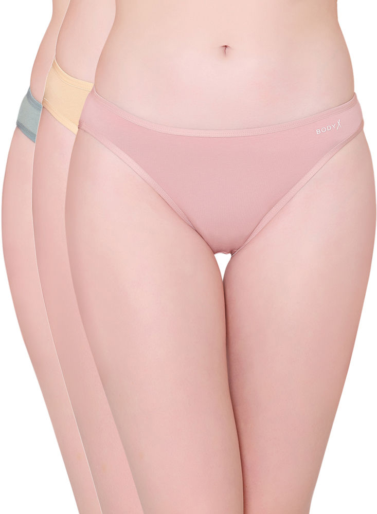 BodyX womens microfiber spandex pink solid seamless premium boyshorts  BX501-pack of 1