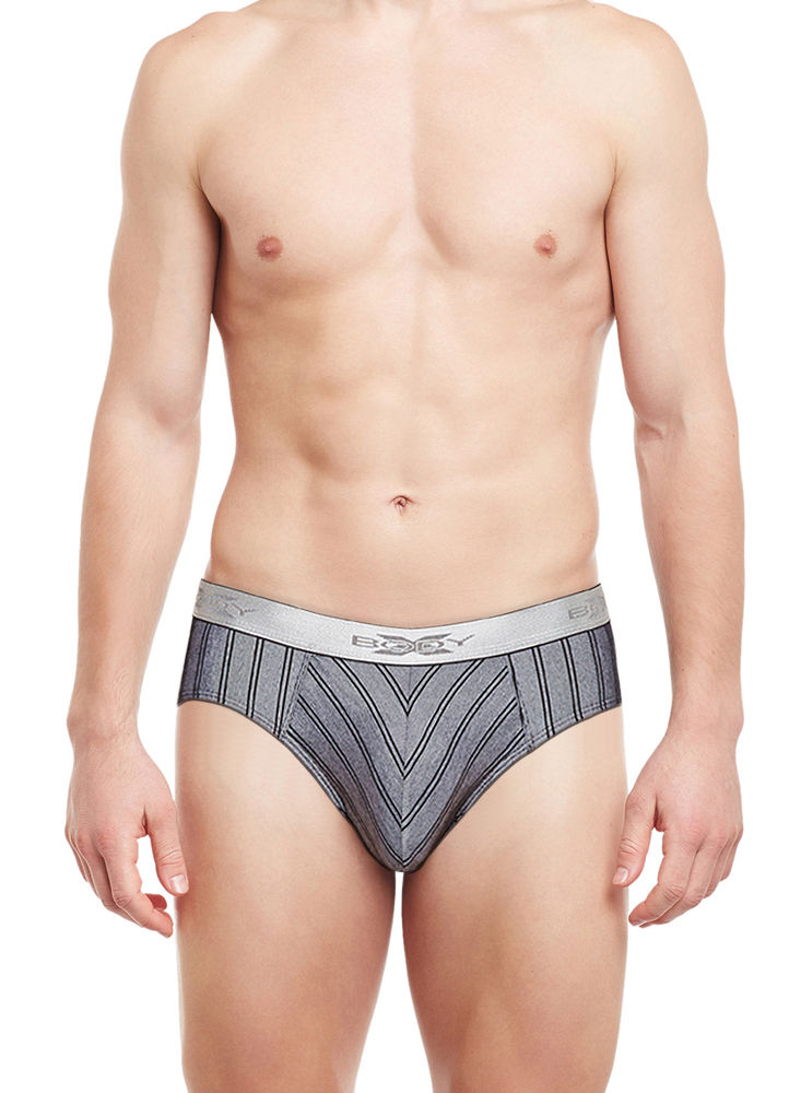 BodyX Striped Briefs-BX27B-Black