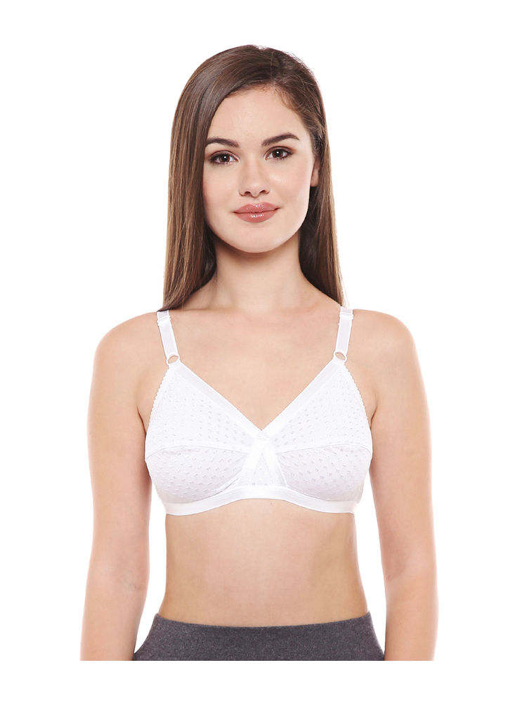 Bodycare cotton spandex wirefree adjustable straps designer net cup non  padded bra-5506PI