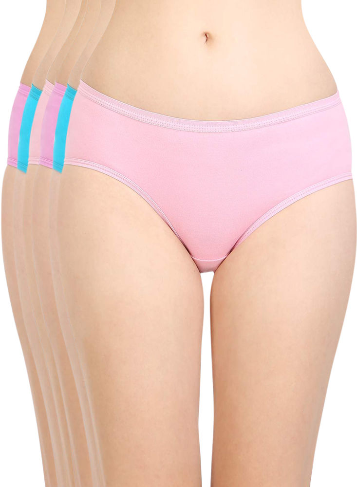 SHOW UP Women Pack of 6 Hipster Soft Cotton Multicolor Plain/Solid Brief  Underpants Panty