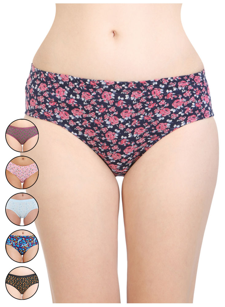 BodyX womens combed cotton spandex multi solid hipster premium hipster  panty BX506-pack of 3