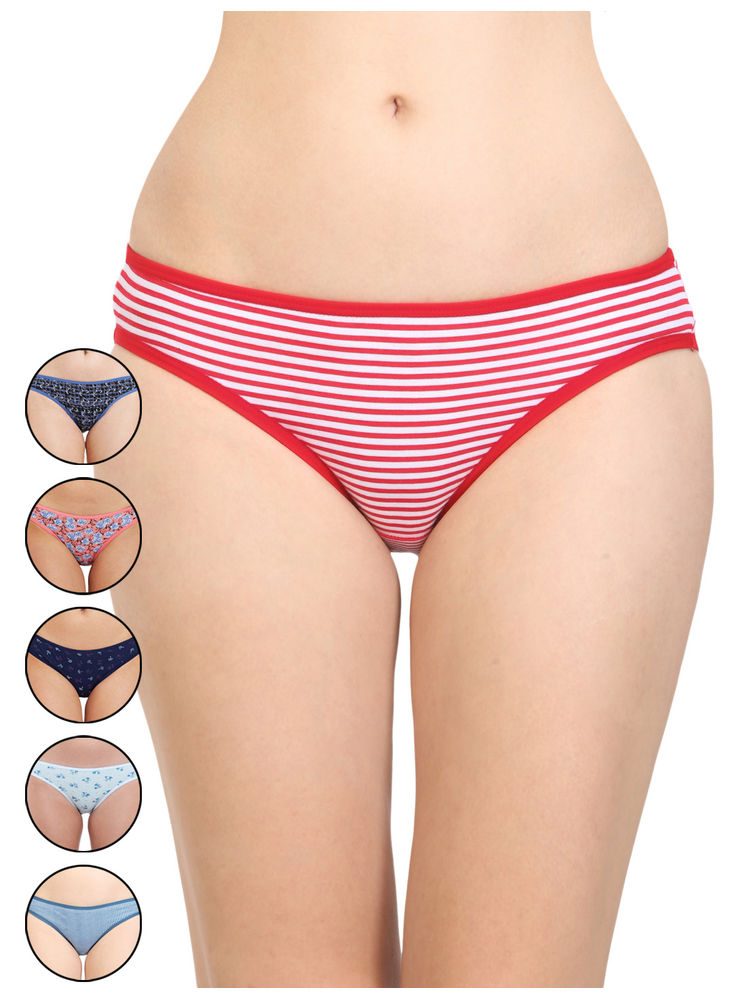 Bodycare Pack Of 6 Printed Hipster Briefs Deluxe Panties In Assorted Color  - E9600-6pcs-a, E9600-6pcs-a