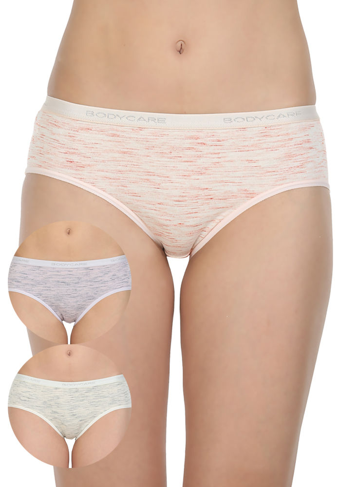 Pack of 3 Bikini Style Cotton Briefs in Assorted colors-27004