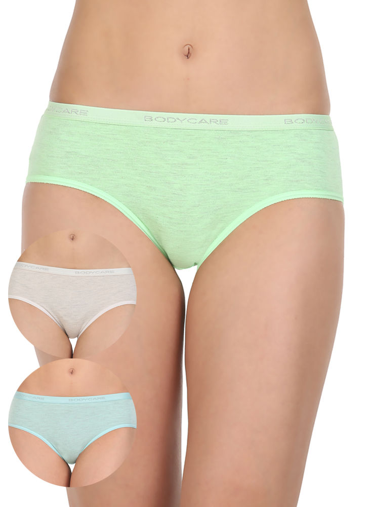 Pack of 3 Bikini Style Cotton Briefs in Assorted colors-27003