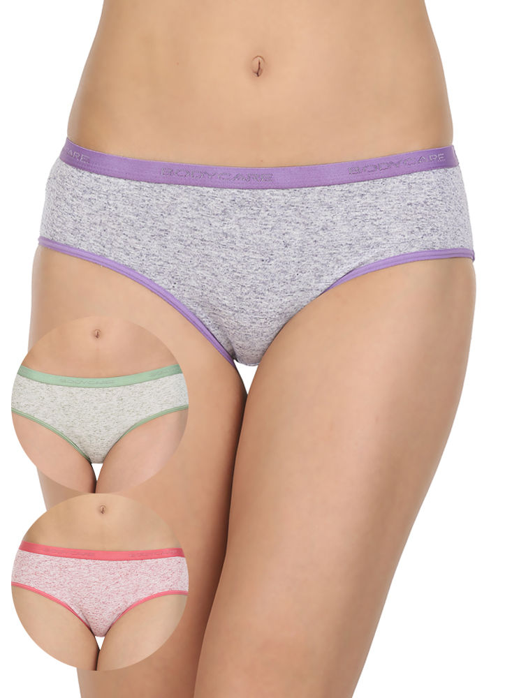 Pack of 3 Bikini Style Cotton Briefs in Assorted colors-27001