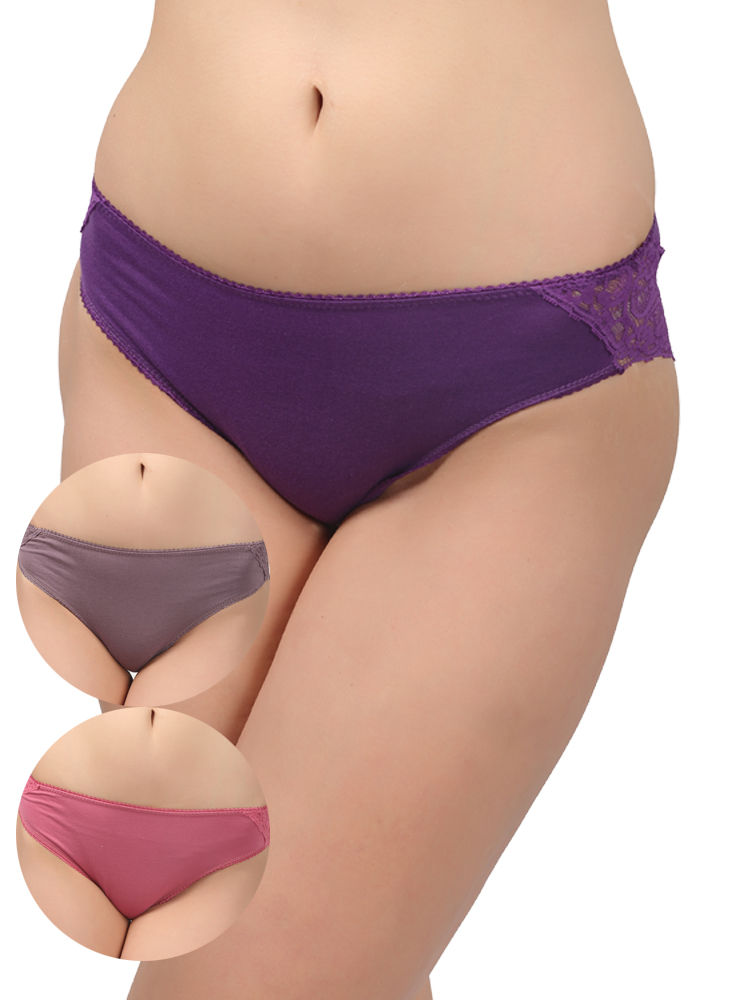 Bodycare Women Cotton 3pcs Panty Pack In Assorted Colors 40000