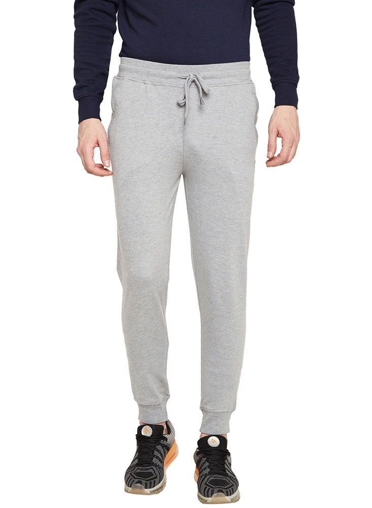 Bodyactive Grey Melange Track Pant-L12-GRML