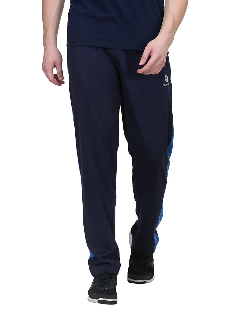 Women's Super Combed Cotton Rich Relaxed Fit Trackpants With Contrast Side  Piping and Pockets - Charcoal Melange