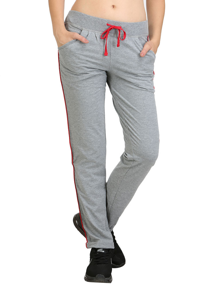 Bodyactive Women Grey Melange Trackpant-LL1-GRML