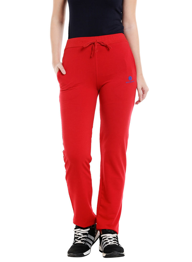 Bodyactive Women Red Trackpant-LL6-RED