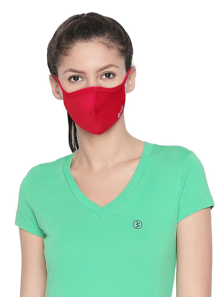 Body X Women Face Mask Solid Color Cotton-Pack of 2- MSW-1