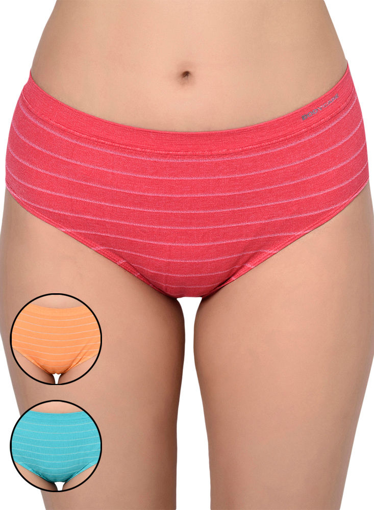 Bodycare Pack Of 3 Printed Panty In Assorted Colors-8579b-3pcs, 8579b-3pcs