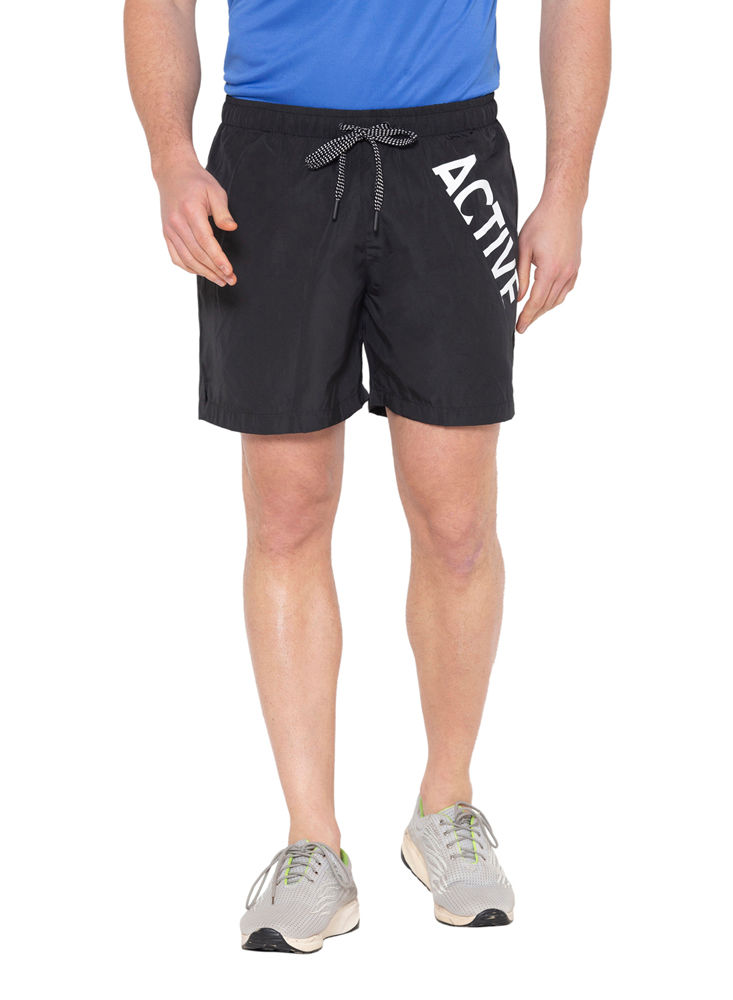 Bodyactive Woven Sports Shorts for Men-SH21-BLK