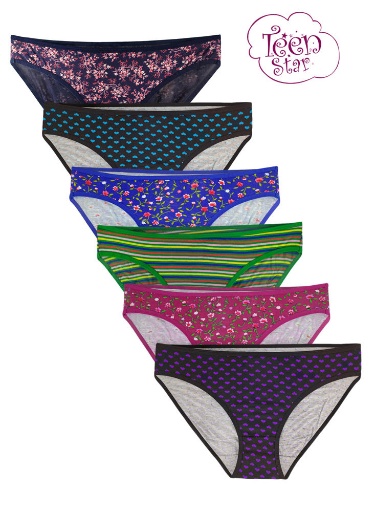 BODYCARE Pack of 6 Printed Hipster Briefs Deluxe Panties in Assorted Color  - E9600-6PCS-A
