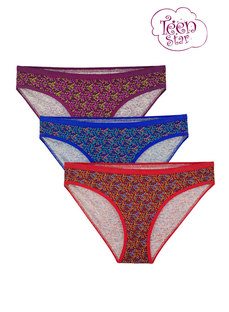 Bodycare Pack Of 3 Printed Panty In Assorted Colors-8516b-3pcs