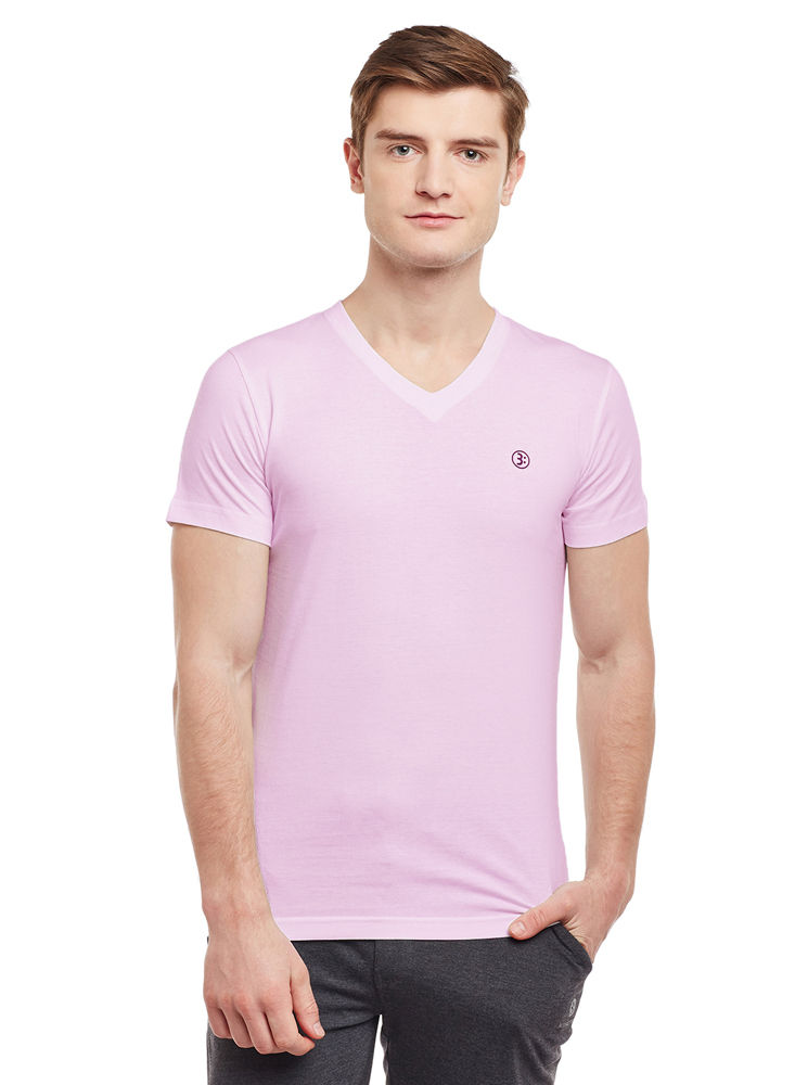 Bodyactive Men Cotton V-Neck T-Shirt-TS13-LTPI