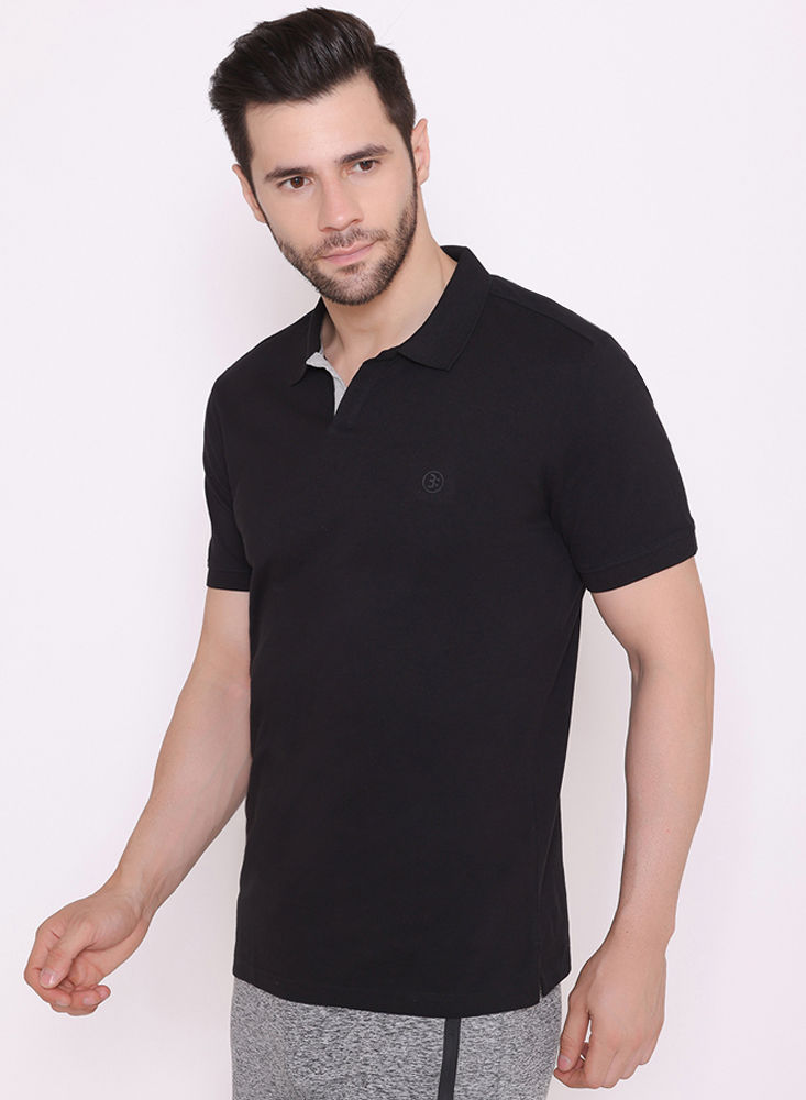 Bodyactive Modern Fit V Neck Half Sleeve T-Shirt for Men-TS60-NAT