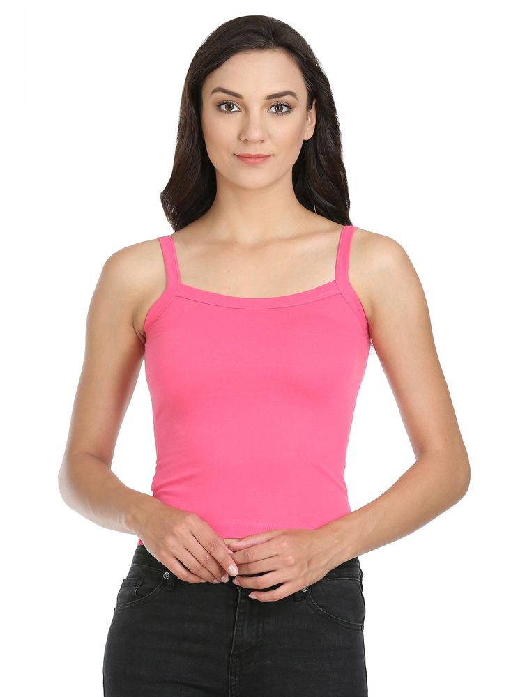 Crystal Strap Square Neck Cami