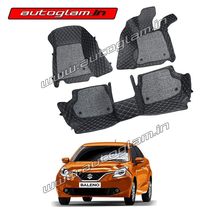 7d Mats For Maruti Suzuki Baleno All Models Color Black Agmsb06mbl