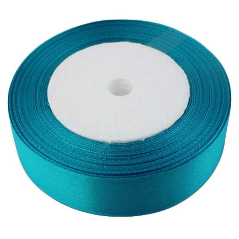 aqua blue satin ribbon