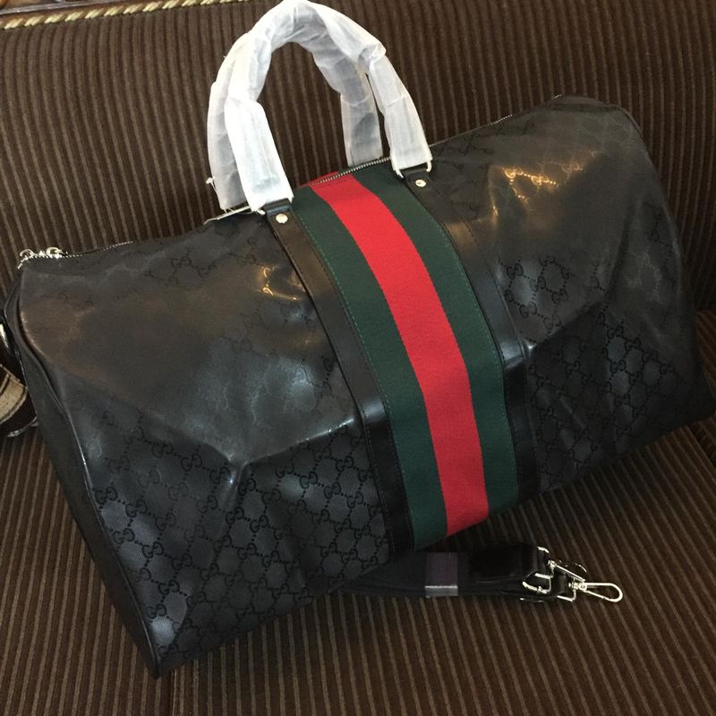 First Copy Replica Gucci Black Leather Large Duffle Bag Online India