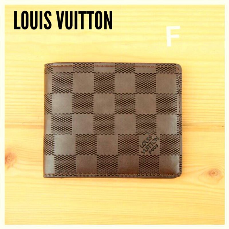 First Copy Replica Louis Vuitton Dark Brown Check Leather Wallet Online India