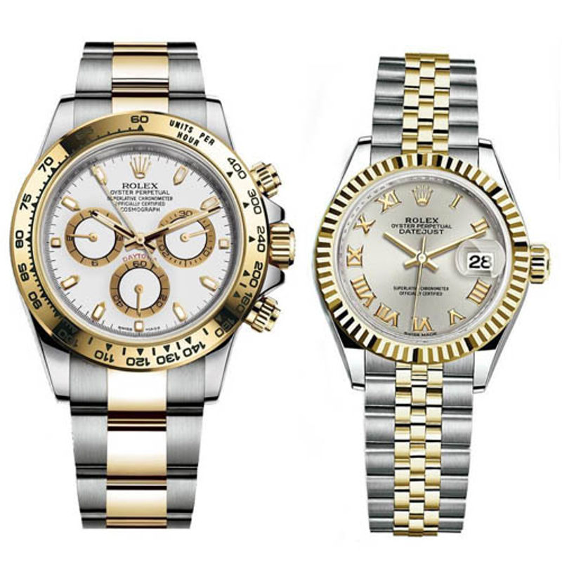 rolex datejust couple watch