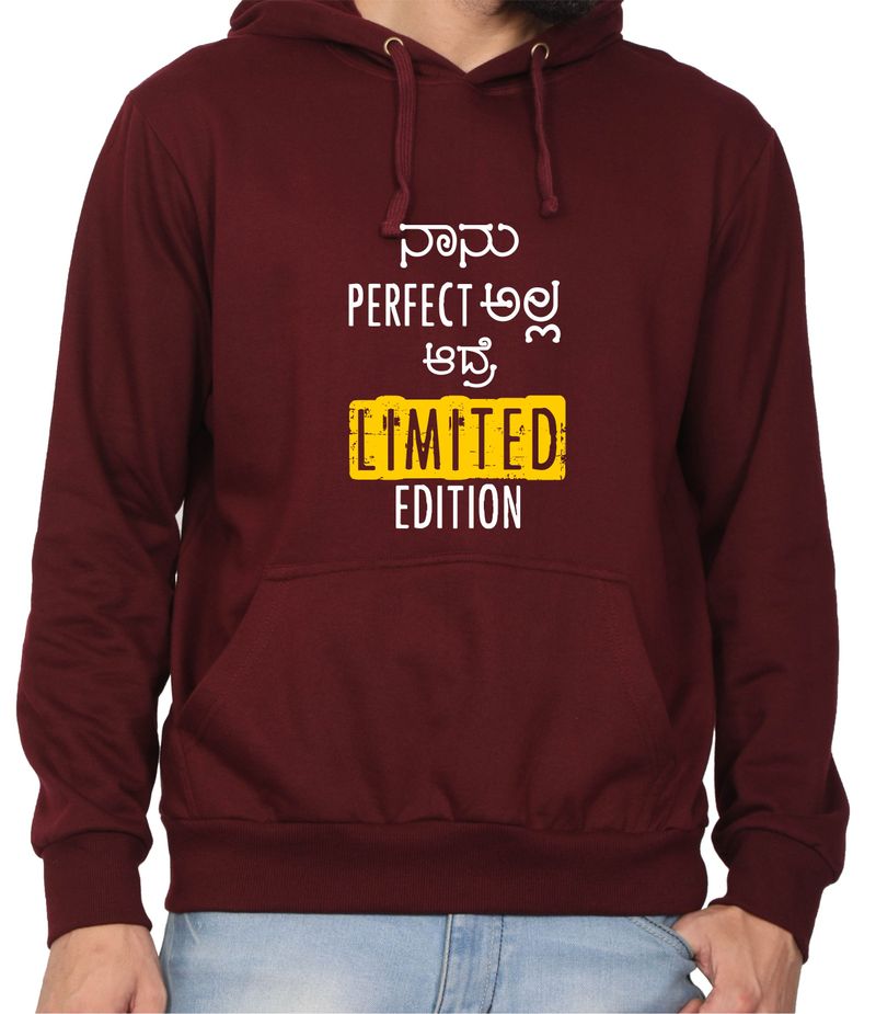 maroon colour hoodie