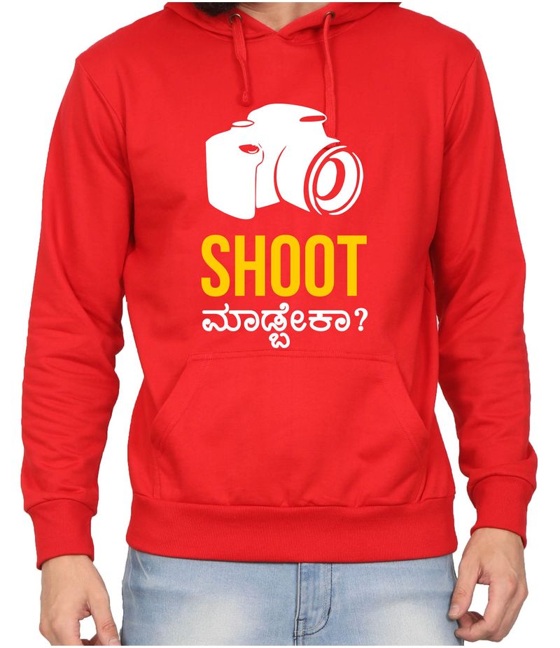 red colour sweatshirt