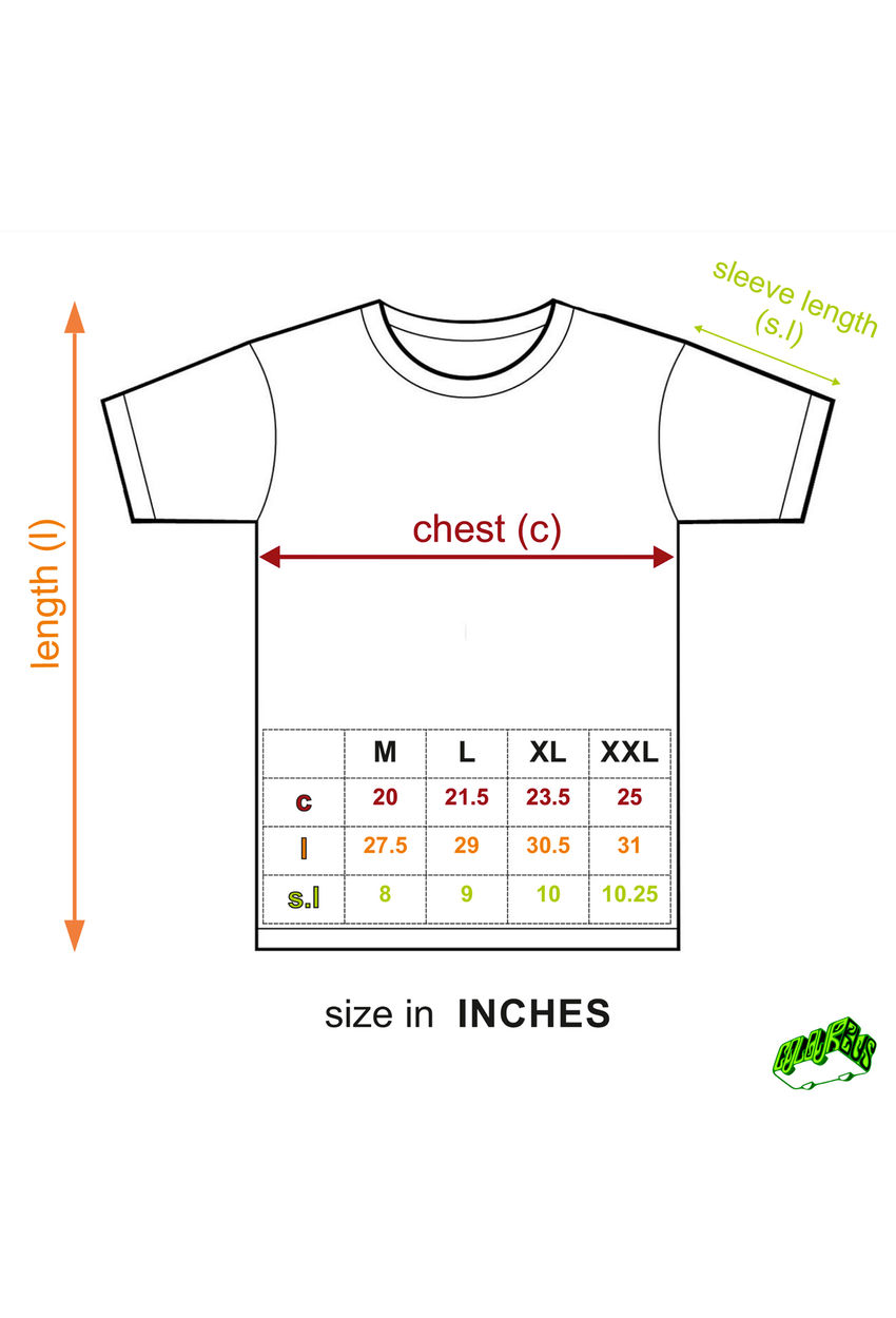 T Shirt Size Chart For Mens - Greenbushfarm.com