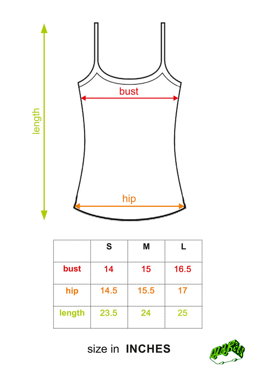 Camisole Size Chart