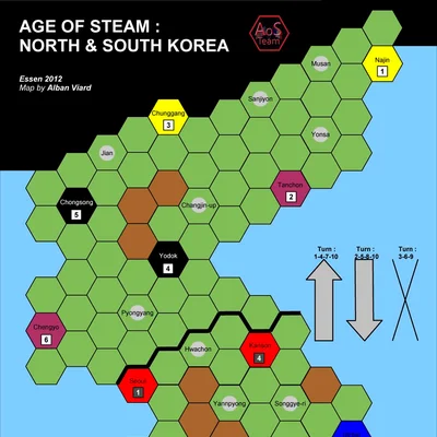Age of Steam Expansion: Las Vegas and Korea (N&S)