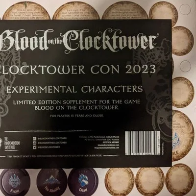 Blood on the Clocktower: Clocktower Con 2023 Experimental Characters