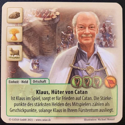 Catan: Das Duell – Sonderkarte 2023: Klaus, Hüter von Catan
