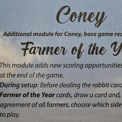 Coney: Farmer of the Year
