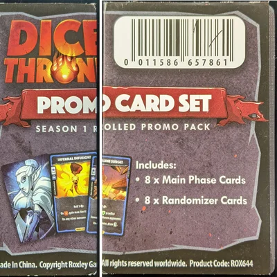Dice Throne: Promo Card Set – Season 1 Rerolled Promo Pack