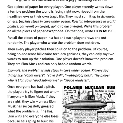 Elon Musk's iPod Submarine