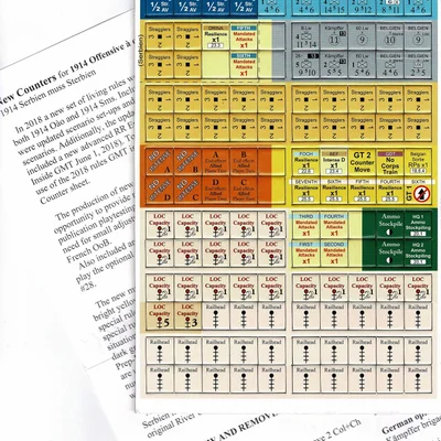 Expansion counters and rules for Michael Resch's 1914OaO and 1914SmS games