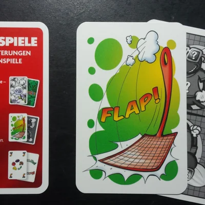 Fliegen Klatschen: Rote Fliegenklatsche promo cards